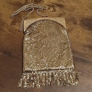 💋 sale Whiting Davis Vintage gold mesh purse bag💋